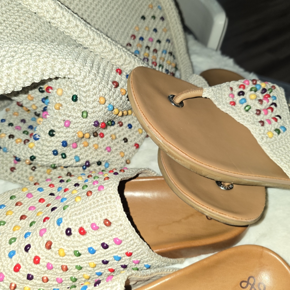 The Sak Multicolor Beaded Sandals